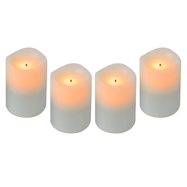 Sterno 60320 4 Piece 2" Amber Rechargeable Flameless Votive Set