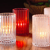 Ruby Vertical Rod Glass Lamp