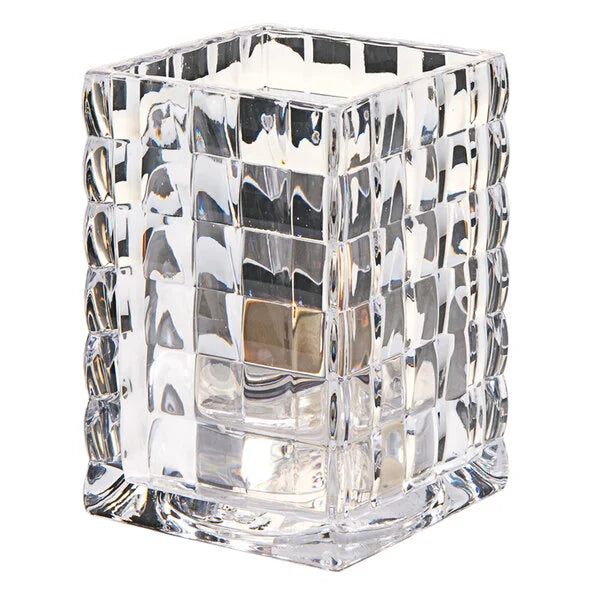 Clear Optic Block Glass Lamp