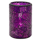 Crackle Blue and Purple Glass Cylinder Lamp