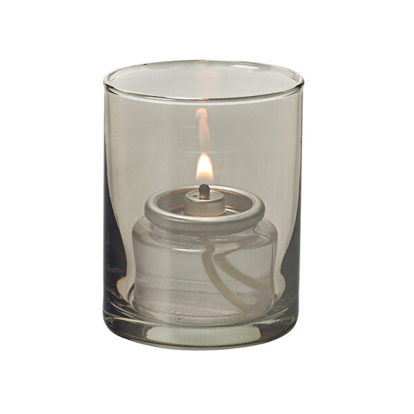 Smoke Lustre Glass Cylinder Tealight