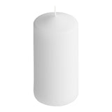 6" White Wax Pillar Candle - 12/Case