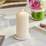 6" Ivory Wax Pillar Candle - 12/Case