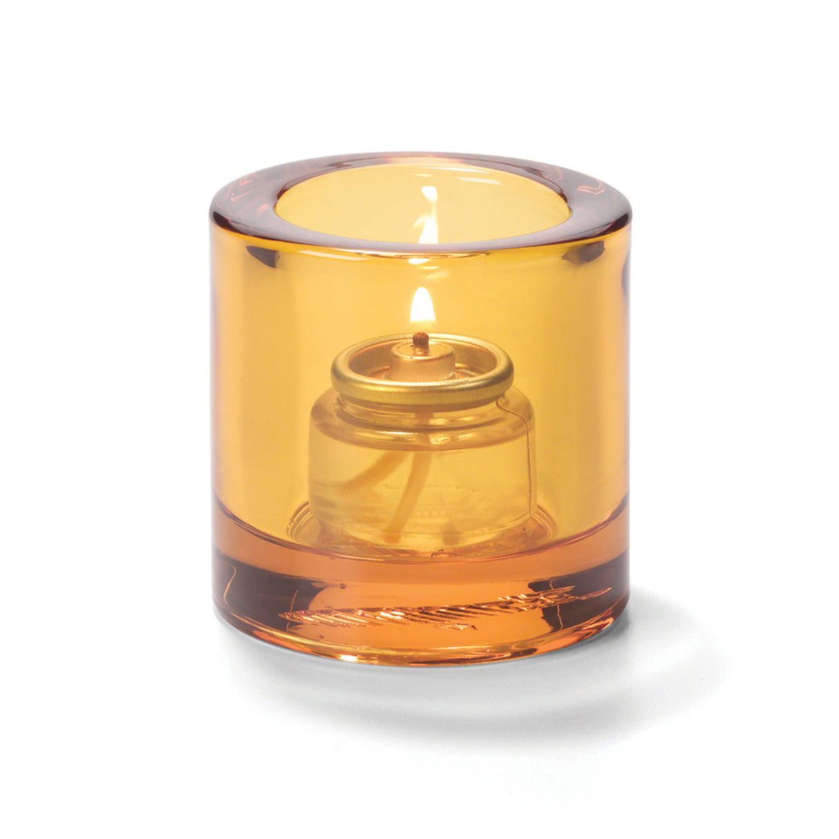 Amber Thick Glass Tealight