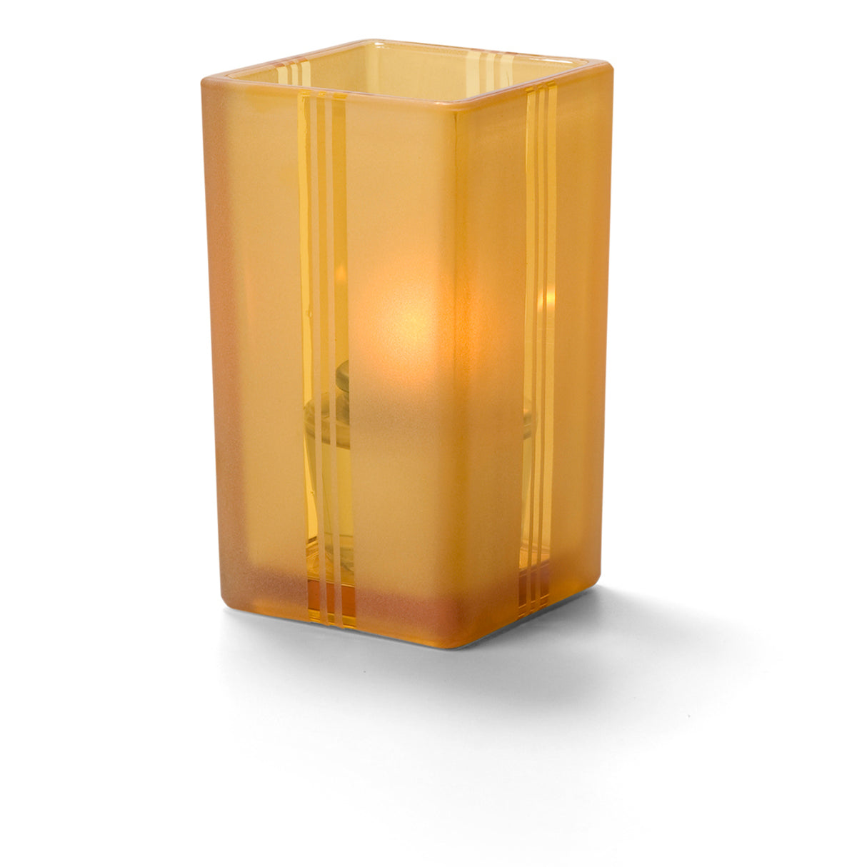 Amber Art Deco Quad Votive