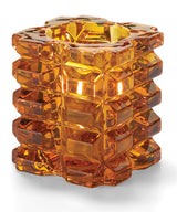 Amber Cube Glass Votive