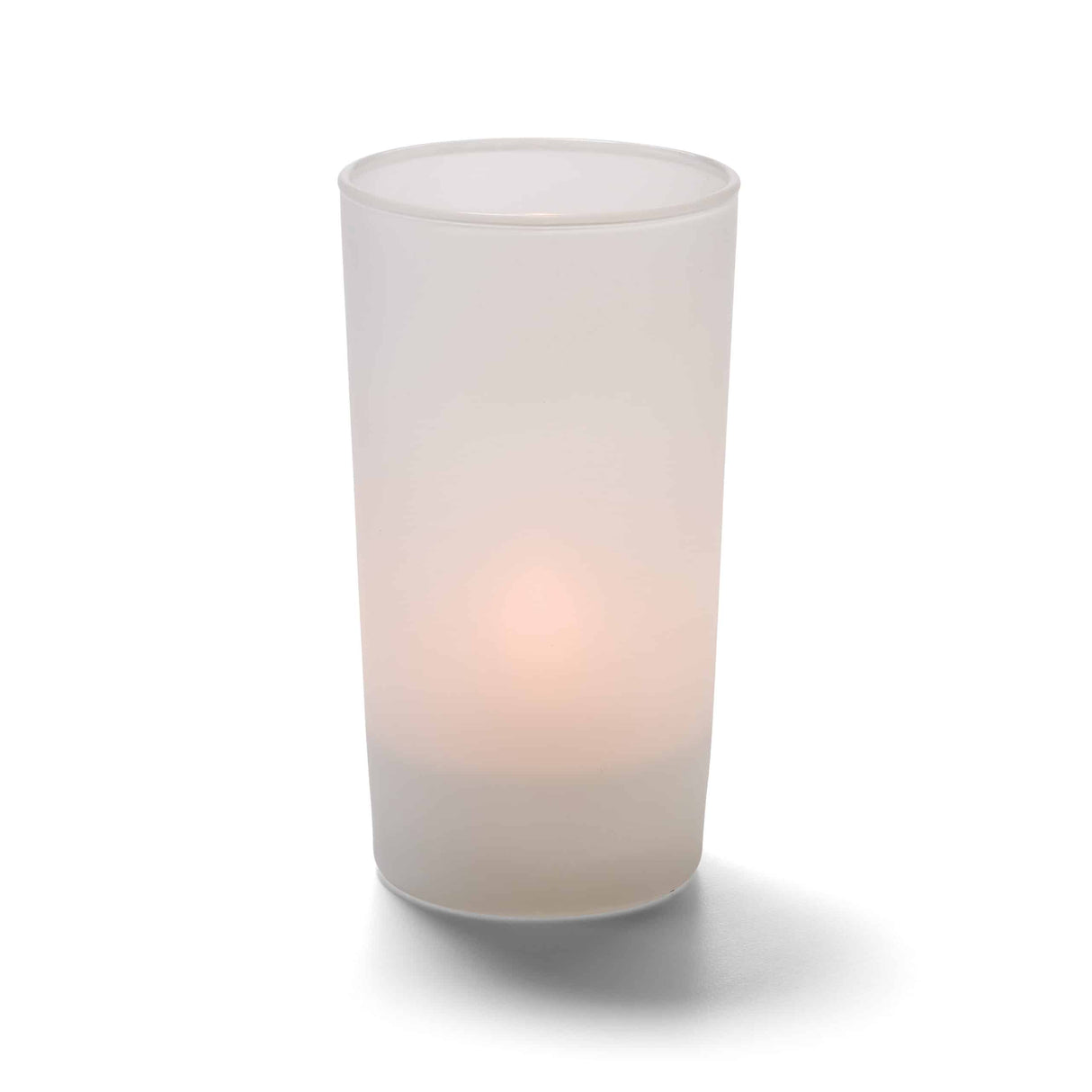 Frosted Cafe Cylinder Glass Candle Holder