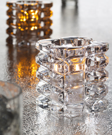 Clear Cube Glass Votive